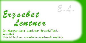 erzsebet lentner business card